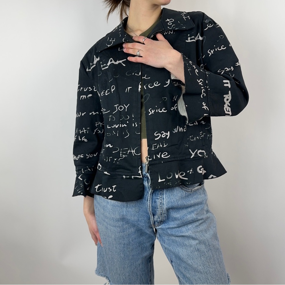 MOSCHINO COLLARED ZIP-UP